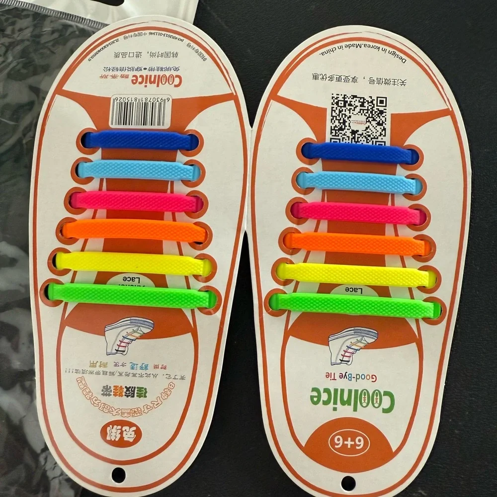 No Tie Shoe Laces for Kids, Elastic Shoelaces for Sneakers, Rubber Silicone Tiel